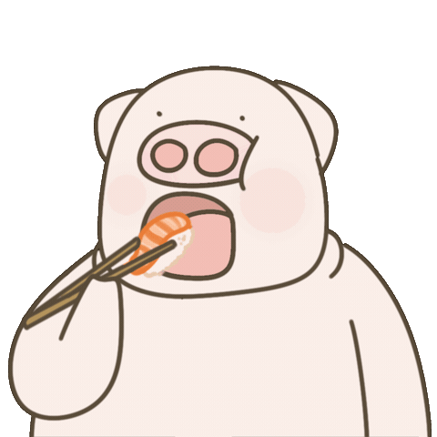 Sushi Eating Sticker