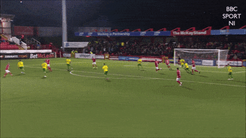 Collision Fall Down GIF by Cliftonville Football Club