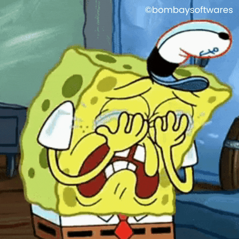 Sad Spongebob Squarepants GIF by Bombay Softwares