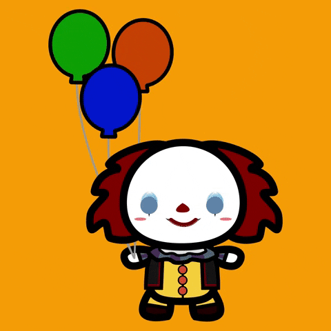 JacDesigns float old school stephen king pennywise GIF
