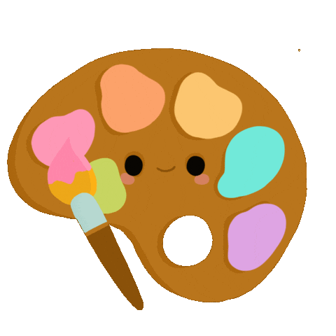 Paint Palette Sticker by Elen Lescoat
