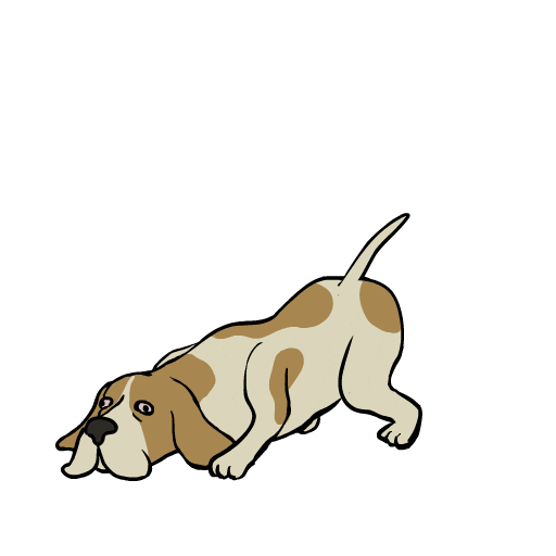 Hound Dog What Sticker by raffa-bert