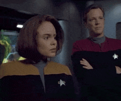 startrek star trek voyager star trek voyager turn and look GIF