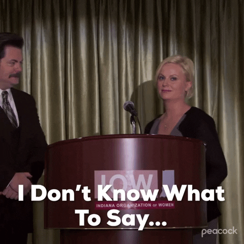 I Dont Know What To Say Season 2 GIF by Parks and Recreation