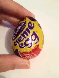 cadbury creme egg camera GIF