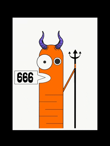 WORMO worm evil devil 666 GIF