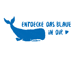 Waving Blue Whale Sticker by Entdecke das Blaue in Dir.