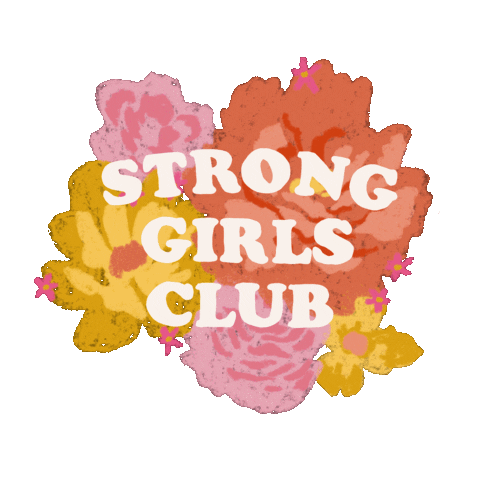 Illustration Flowers Sticker by Strong Girls Club