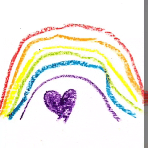 michaelpaulukonis happy rainbow color hearts GIF