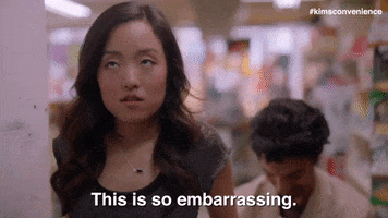 Embarrassed Andrea Bang GIF by Kim's Convenience
