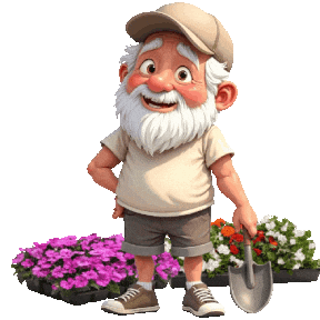 Spring Planting Flowers Sticker