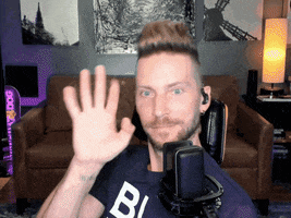 Troy Baker Wave GIF by Rooster Teeth