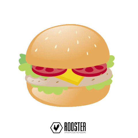 Chicken Sandwich Sticker by Rooster Streetfood Rotisserie