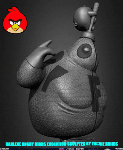 Sculpting Angry Birds GIF