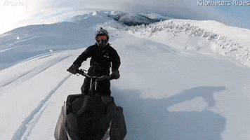 Belt Snap Sends Snowmobile Rider Over The Bars GIF by ViralHog