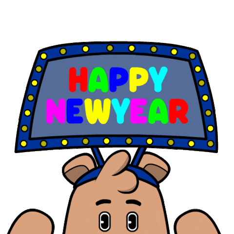 Happy New Year Fun Sticker by Meme World of Max Bear