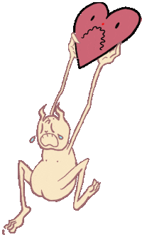 Sad Heart Break Sticker