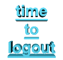 Logout Sticker