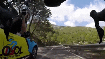 velosolcycling calpe velosol cycling car support car GIF