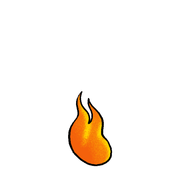 Fire Burn Sticker by Pia Graf