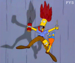 the simpsons falling GIF