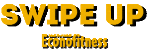 Swipe Up Black And Yellow Sticker by Éconofitness