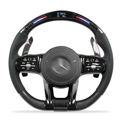 tddmotors tddmotors carbon fiber steering wheel led steering wheel GIF
