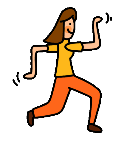 Happy Dance Sticker by Andreea Illustration