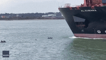 Ocean Cargo Ship GIF by Storyful