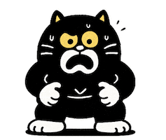 黑貓 吃飯 Sticker