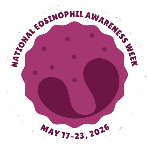 Magenta Eosinophil Sticker by APFED