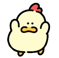 Chicken Character Sticker