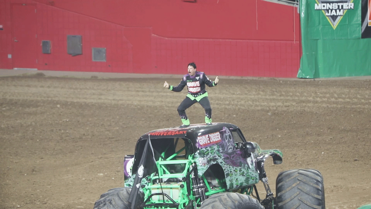 Grave Digger Chuckie Dance GIF by Monster Jam Find & Share on GIPHY