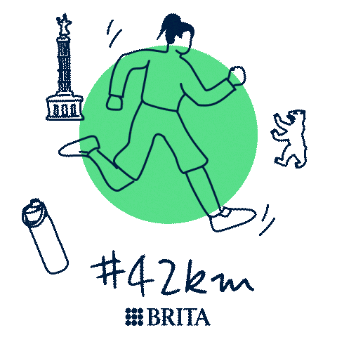 Berlin Marathon Running Sticker by BRITA