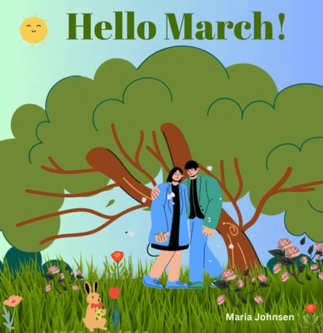 Spring Hello March GIF by Maria Johnsen