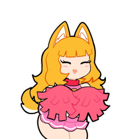 Cheerleader Puppygirl Sticker