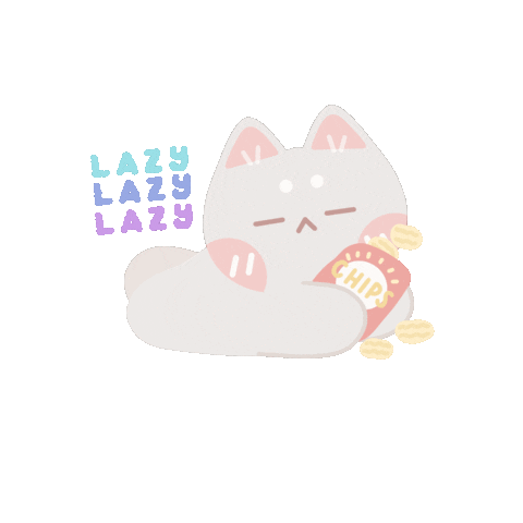 Cat Eating Sticker