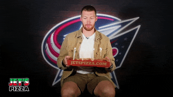 Birthday Pizza GIF by Columbus Blue Jackets