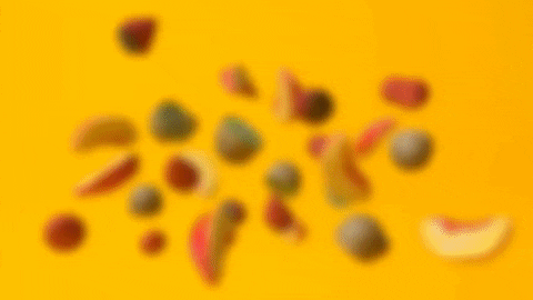 A gif with different fruits falling