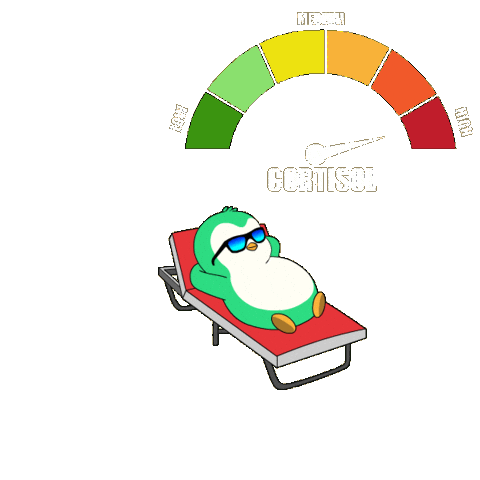 Penguin Stress Sticker by Abster