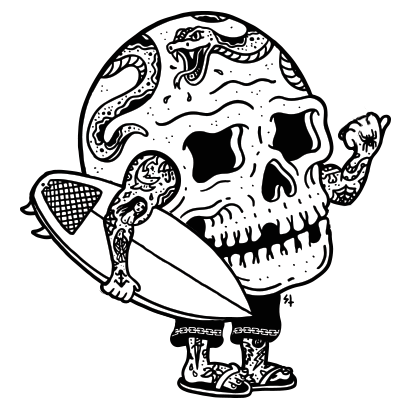 Surf Lurking Class Sticker