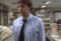 panicked the office GIF