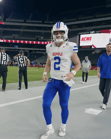 College Football Fist Bump GIF by SMU Football