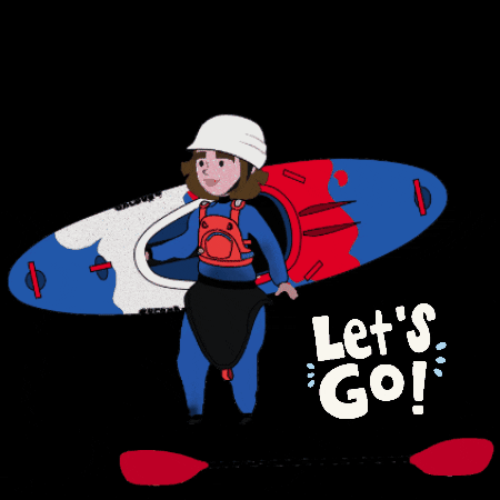 Animation Kayaking GIF