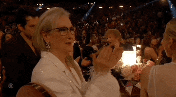 Meryl Streep Clap GIF by Recording Academy / GRAMMYs