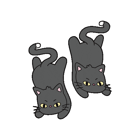 Black Cat Siamese Sticker