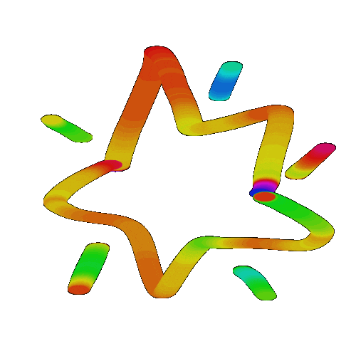 Flashing Super Star Sticker