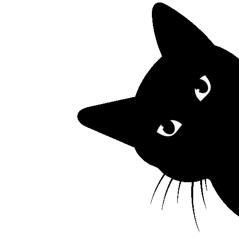 TabbyChique black cat kat tabby tabbychique Sticker