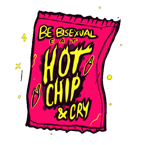 Hot Chip Cry Sticker by Isabela Escobar Art