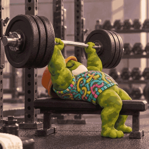 Bench Press Work GIF by Turbo Toad